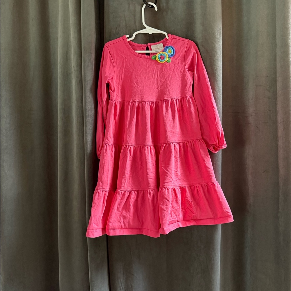 Hanna Andersson Vibrant Pink Tiered Dress